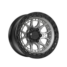 Lock Off Road Commando 20X9 6X139.7 106.2 Hub 5 Offset Matte Grey W Matte Black Ring Wheel Rim