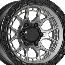 Lock Off Road Commando 20X9 6X139.7 106.2 Hub 5 Offset Matte Grey W Matte Black Ring Wheel Rim