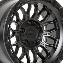Lock Off Road Combat 17X9 6X139.7 106.2 Hub 4.53 Offset Matte Black W Matte Black Ring Wheel Rim