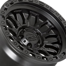 Lock Off Road Combat 17X9 6X139.7 106.2 Hub 4.53 Offset Matte Black W Matte Black Ring Wheel Rim