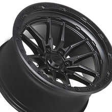 Lock Off Road Krawler 20X9 8X165.1 125.2 Hub 5.79 Offset Matte Black W Matte Black Ring Wheel Rim