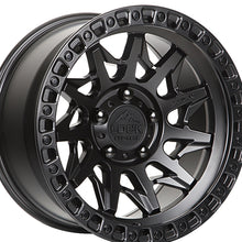 Lock Off Road Lunatic 17X9 8X170 125.2 Hub 5.04 Offset Matte Black W Matte Black Ring Wheel Rim