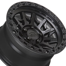 Lock Off Road Lunatic 17X9 8X170 125.2 Hub 5.04 Offset Matte Black W Matte Black Ring Wheel Rim