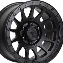Lock Off Road Yosemite 20x10 8x170 125.2 Hub 4.79 Offset Matte Black W Matte Black Ring Wheel Rim
