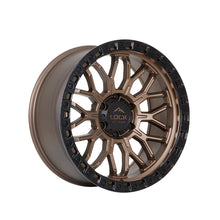 Lock Off Road Combat 20x10 6x139.7 106.2 Hub 4.79 Offset Matte Bronze W Matte Black Ring Wheel Rim