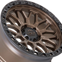 Lock Off Road Combat 20x10 6x139.7 106.2 Hub 4.79 Offset Matte Bronze W Matte Black Ring Wheel Rim