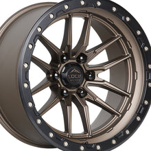 Lock Off Road Krawler 20X9 8X170 125.2 Hub 5.04 Offset Matte Bronze W Matte Black Ring Wheel Rim