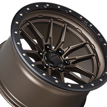 Lock Off Road Krawler 20X9 8X170 125.2 Hub 5.79 Offset Matte Bronze W Matte Black Ring Wheel Rim