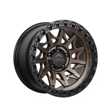 Lock Off Road Lunatic 17x9 6x135 87.1 Hub 5.04 Offset Matte Bronze W Matte Black Ring Wheel Rim