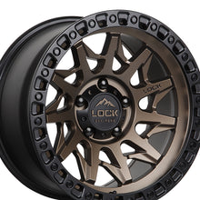 Lock Off Road Lunatic 17x9 6x135 87.1 Hub 5.04 Offset Matte Bronze W Matte Black Ring Wheel Rim