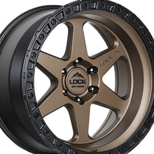 Lock Off Road Olympus 18x9 5x127 71.5 Hub 5.04 Offset Matte Bronze W Matte Black Ring Wheel Rim