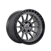 Lock Off Road Baja 17X9 6X139.7 106.2 Hub 5 Offset Matte Grey W Matte Black Ring Wheel Rim