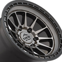 Lock Off Road Baja 17X9 6X139.7 106.2 Hub 5 Offset Matte Grey W Matte Black Ring Wheel Rim