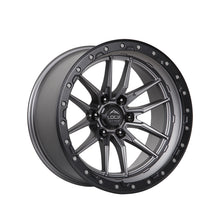 Lock Off Road Krawler 22x10 6x135 87.1 Hub 4.79 Offset Matte Grey W Matte Black Ring Wheel Rim