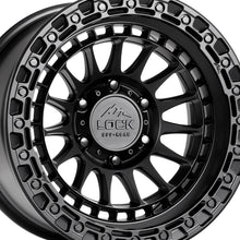 Lock Off Road Mojave 17X9 5X127 71.5 Hub 4.53 Offset Matte Black W Matte Black Ring Wheel Rim