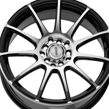 Maxxim 44B Champ 15X6.5 4X100 73.1 Hub +38 Offset Machined Face w/Gloss Black Wheel Rim