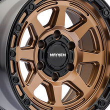 MAYHEM RIDGELINE 17X8.5 6x139.7 106.1 Hub -6 Offset Satin Bronze/Black Lip Wheel Rim