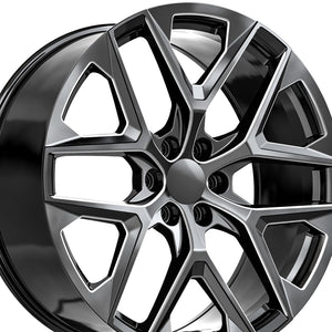O.E. Revolution C-39 Gloss Black & Milled 26X10 6x139.7 78.1 Hub 31 Offset Black Wheel Rim