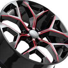 O.E. Revolution G-09 Gloss Black & Red Milled 26X10 6x139.7 78.1 Hub 24 Offset Black, Red Wheel Rim