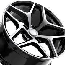O.E. Revolution Z28 Gloss Black & Machined 22X10 5x120 71.5 Hub 25 Offset Black Wheel Rim
