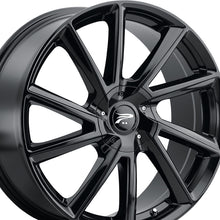 Platinum 466BK Mystic 17X8 5X108 72.62 Hub +40 Offset Gloss Black Wheel Rim