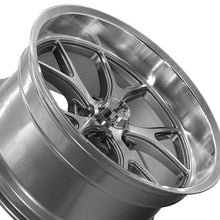 RIDLER 661 18X8 5x127 83.82 Hub 0 Offset Gloss Grey with Diamond Cut Face and Lip Wheel Rim