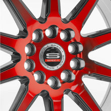 Spec-1 SP-51 Gloss Black & Red Machined 18X8 4x100/4x114.3 73.1 Hub 38 Offset Black, Red Wheel Rim