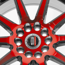 Spec-1 SP-51 Gloss Black & Red Machined 18X8 4x100/4x114.3 73.1 Hub 38 Offset Black, Red Wheel Rim