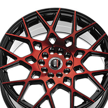 Spec-1 SP-52 Gloss Black & Red Machined 18X8 4x100/4x114.3 73.1 Hub 38 Offset Black, Red Wheel Rim