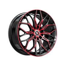 Spec-1 SP-57 Gloss Black & Red Machined 18X8 5x112/5x114.3 73.1 Hub 38 Offset Black, Red Wheel Rim