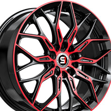 Spec-1 SP-57 Gloss Black & Red Machined 17X7.5 5x108/5x114.3 73.1 Hub 42 Offset Black, Red Wheel Rim