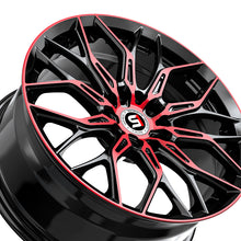 Spec-1 SP-57 Gloss Black & Red Machined 17X7.5 5x108/5x114.3 73.1 Hub 42 Offset Black, Red Wheel Rim