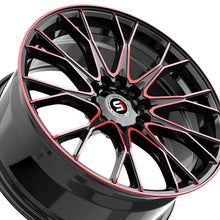 Spec-1 SP-59 Gloss Black & Red Machined 18X8 4x100/4x114.3 73.1 Hub 38 Offset Black, Red Wheel Rim