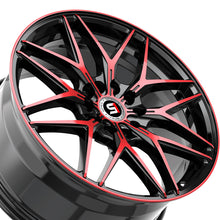 Spec-1 SP-60 Gloss Black & Red Machined 17X7.5 4x100/4x114.3 73.1 Hub 42 Offset Black, Red Wheel Rim