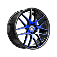 Spec-1 SP-65 Gloss Black & Blue Machined 18X10 Blank 4x/5x 73.1 Hub 42 Offset Black, Blue Wheel Rim