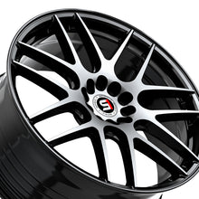 Spec-1 SP-65 Gloss Black & Machined 18X8 Blank 4x/5x 73.1 Hub 34 Offset Black Wheel Rim