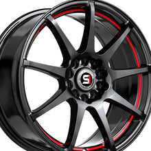 Spec-1 SP-67 Gloss Black & Red Line 17X7 5x114.3/5x120 73.1 Hub 42 Offset Black, Red Wheel Rim