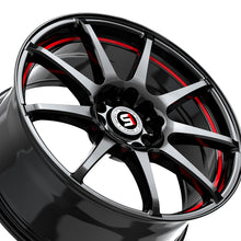Spec-1 SP-67 Gloss Black & Red Line 17X7 5x114.3/5x120 73.1 Hub 42 Offset Black, Red Wheel Rim