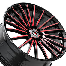 Spec-1 SP-68 Gloss Black & Red Machined 17X7.5 5x114.3/5x120 73.1 Hub 42 Offset Black, Red Wheel Rim