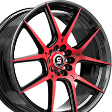 Spec-1 SP-71 Gloss Black & Red Machined 17X8 5x100/5x114.3 73.1 Hub 42 Offset Black, Red Wheel Rim