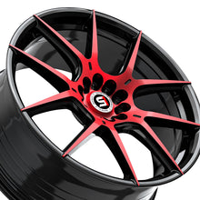 Spec-1 SP-71 Gloss Black & Red Machined 17X8 5x100/5x114.3 73.1 Hub 42 Offset Black, Red Wheel Rim