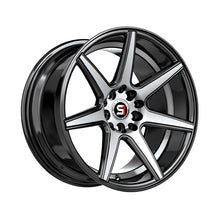 Spec-1 SP-73 Gloss Black & Machined & Undercut 17X7.5 4x100/4x114.3 73.1 Hub 42 Offset Black Wheel Rim