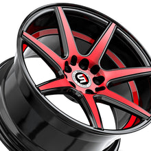 Spec-1 SP-73 Gloss Black Red Machined & Undercut 17X7.5 5x100/5x114.3 73.1 Hub 42 Offset Black, Red Wheel Rim
