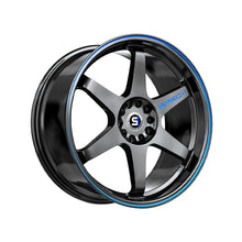 Spec-1 SPT-33 Gloss Black & Blue Line 19X8.5 Blank 4x/5x 73.1 Hub 38 Offset Black, Blue Wheel Rim