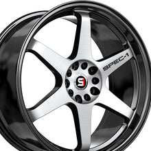 Spec-1 SPT-33 Gloss Black & Machined 19X8.5 5x100/5x114.3 73.1 Hub 38 Offset Black Wheel Rim