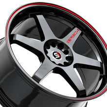 Spec-1 SPT-33 Gloss Black & Red Line 15X8 4x100/4x114.3 73.1 Hub 20 Offset Black, Red Wheel Rim