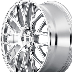 TOUREN TR76 20X8.5 5-108 63.5 Hub 35 Offset Chrome Wheel Rim