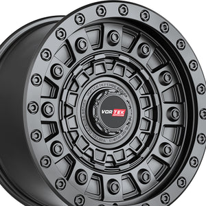 Vortek VRD-701 Matte Black 20X9.5 6x120/6x139.7 93.1 Hub 12 Offset Black Wheel Rim