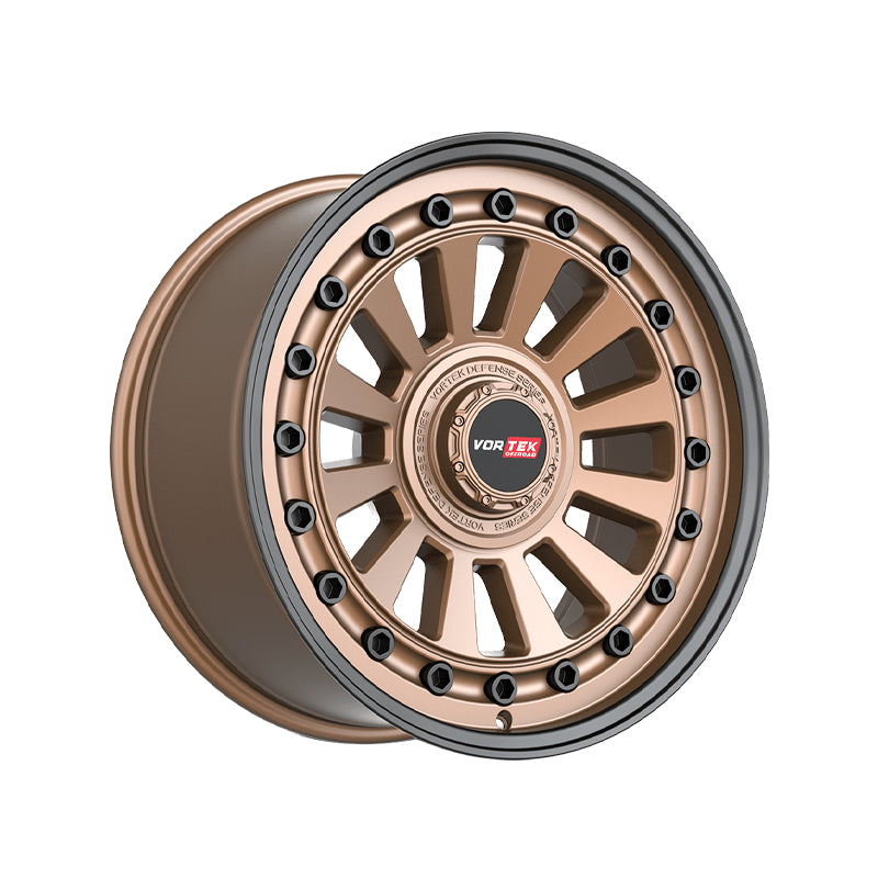 Vortek VRD-702 Matte Bronze With Black Bolts & Lip 18X9 5x114.3/5x139.7 78.1 Hub 0 Offset Bronze, Black Wheel Rim