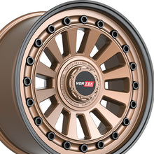 Vortek VRD-702 Matte Bronze With Black Bolts & Lip 18X9 5x114.3/5x139.7 78.1 Hub 0 Offset Bronze, Black Wheel Rim